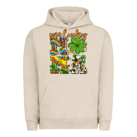 Pigment French Oak one lucky mama Urban Hoodie - AdoDesignShop