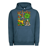 Pigment Midnight Navy one lucky mama Urban Hoodie - AdoDesignShop