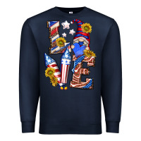 Navy love 4th of july with gnome Premium Sweatshirt - texasbilliewilder