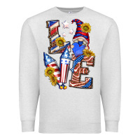 Oatmeal Heather love 4th of july with gnome Premium Sweatshirt - texasbilliewilder