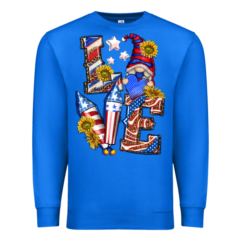 Love 4th Of July With Gnome Premium Sweatshirt by texasbilliewilder | Teevron