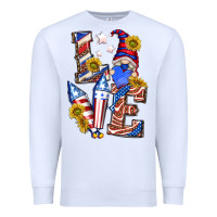 White love 4th of july with gnome Premium Sweatshirt - texasbilliewilder