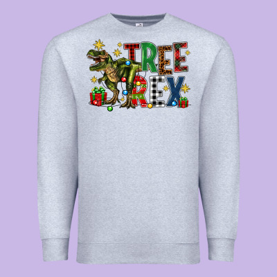 Premium Sweatshirt tree rex coffee drink