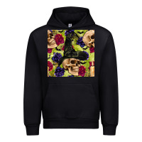Foreset Green halloween witch skull seamless pattern Urban Hoodie - BundleAndBundleShop