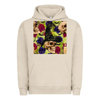 Pigment French Oak halloween witch skull seamless pattern Urban Hoodie - BundleAndBundleShop