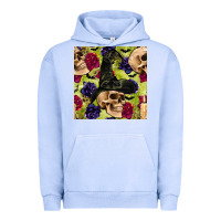 Pigment Grape Ice halloween witch skull seamless pattern Urban Hoodie - BundleAndBundleShop