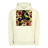 Pigment Pistachio halloween witch skull seamless pattern Urban Hoodie - BundleAndBundleShop