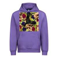 Tulip halloween witch skull seamless pattern Urban Hoodie - BundleAndBundleShop
