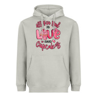 Moon Dust all you need is love and cupcakes valentines day Heavyweight Hoodie - MaliasSmallBusiness