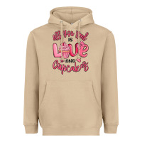 Mushroom all you need is love and cupcakes valentines day Heavyweight Hoodie - MaliasSmallBusiness