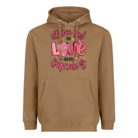 Toasted Coconut all you need is love and cupcakes valentines day Heavyweight Hoodie - MaliasSmallBusiness