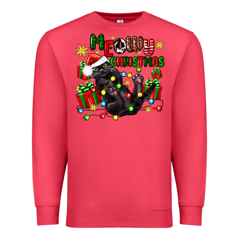 Meowy Christmas Premium Sweatshirt by Zillion Design Studio | Teevron
