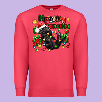 Premium Sweatshirt meowy christmas