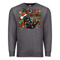 Charcoal Heather meowy christmas Premium Sweatshirt - Zillion Design Studio