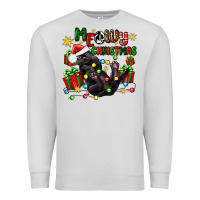 Dove Grey meowy christmas Premium Sweatshirt - Zillion Design Studio