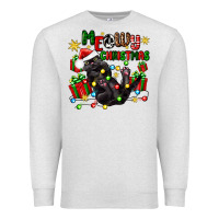 Oatmeal Heather meowy christmas Premium Sweatshirt - Zillion Design Studio