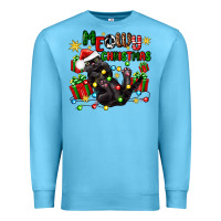 Ocean Blue meowy christmas Premium Sweatshirt - Zillion Design Studio