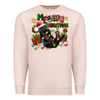 Pale Pink meowy christmas Premium Sweatshirt - Zillion Design Studio