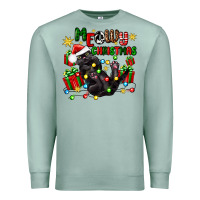 Seafoam meowy christmas Premium Sweatshirt - Zillion Design Studio