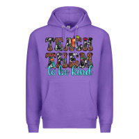 Purple teach them to be kind Premium Hoodie - JahusDesignShop