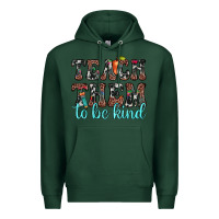 Sports Green teach them to be kind Premium Hoodie - JahusDesignShop