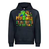 Navy my first st patricks day with coins and shamrocks Urban Hoodie - AdoDesignShop