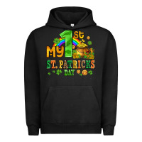 Pigment Black my first st patricks day with coins and shamrocks Urban Hoodie - AdoDesignShop