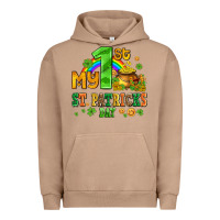 Pigment Burro my first st patricks day with coins and shamrocks Urban Hoodie - AdoDesignShop