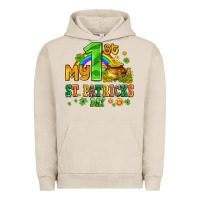 Pigment French Oak my first st patricks day with coins and shamrocks Urban Hoodie - AdoDesignShop