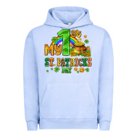 Pigment Grape Ice my first st patricks day with coins and shamrocks Urban Hoodie - AdoDesignShop