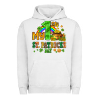 Pigment Lunar Rock my first st patricks day with coins and shamrocks Urban Hoodie - AdoDesignShop