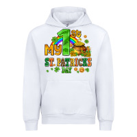 My First St Patricks Day With Coins And Shamrocks Urban Hoodie | Teevron