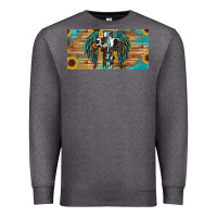 Charcoal Heather Wings Cross Faith Premium Sweatshirt - RanaPortraitStore
