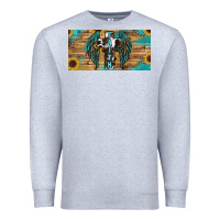 Heather Grey Wings Cross Faith Premium Sweatshirt - RanaPortraitStore