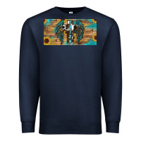 Navy Wings Cross Faith Premium Sweatshirt - RanaPortraitStore