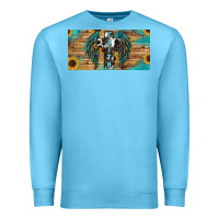 Ocean Blue Wings Cross Faith Premium Sweatshirt - RanaPortraitStore