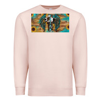 Pale Pink Wings Cross Faith Premium Sweatshirt - RanaPortraitStore