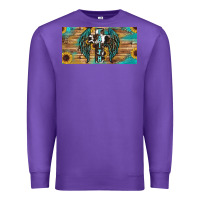 Purple Wings Cross Faith Premium Sweatshirt - RanaPortraitStore