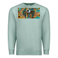 Seafoam Wings Cross Faith Premium Sweatshirt - RanaPortraitStore
