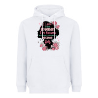 White i love the woman ive become Heavyweight Hoodie - MaliasSmallBusiness