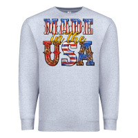 Heather Grey made in the usa Premium Sweatshirt - texasbilliewilder