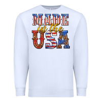 White made in the usa Premium Sweatshirt - texasbilliewilder