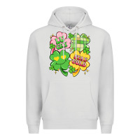Dove Grey lucky stay gold Premium Hoodie - Artiststas