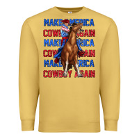 Antique Gold make america cowboy again Premium Sweatshirt - texasbilliewilder