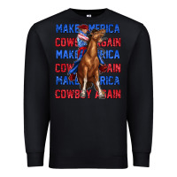 Black make america cowboy again Premium Sweatshirt - texasbilliewilder