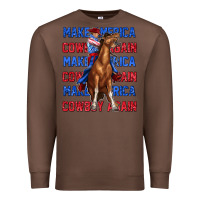 Chestnut make america cowboy again Premium Sweatshirt - texasbilliewilder