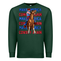 Sports Green make america cowboy again Premium Sweatshirt - texasbilliewilder