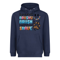 Navy if you dont brushy brush i will shavey shave Heavyweight Hoodie - MaliasSmallBusiness