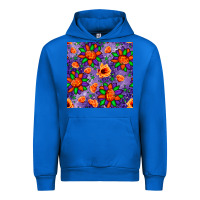 Cobalt pumpkin flower halloween seamless pattern Urban Hoodie - BundleAndBundleShop