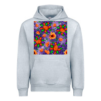 Heather Grey pumpkin flower halloween seamless pattern Urban Hoodie - BundleAndBundleShop